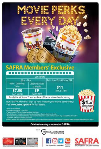 Travel & Leisure offers | PROMOTIONS in Shaw Theatres | 07/09/2021 - 31/12/2022