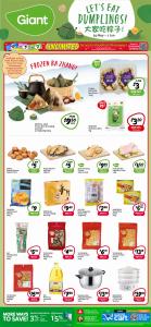 Offer on page 1 of the Let’s Eat Dumplings catalog of Giant