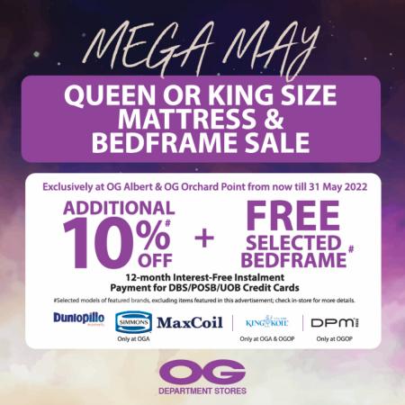 Department Stores offers in Singapore | Mega May! in OG | 09/05/2022 - 31/05/2022