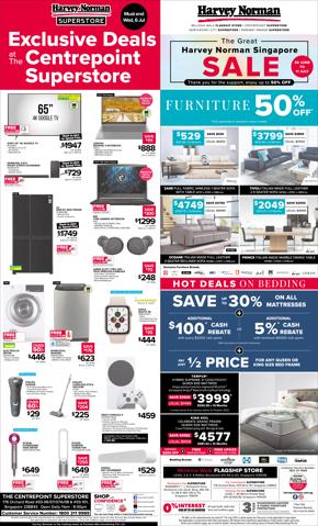 Harvey Norman catalogue | Centrepoint Furniture Bedding 2 July | 01/07/2022 - 06/07/2022
