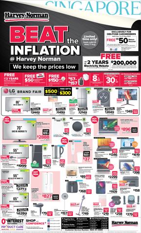 Home & Furniture offers in Singapore | Beat the Inflation 13 Aug in Harvey Norman | 14/08/2022 - 17/08/2022