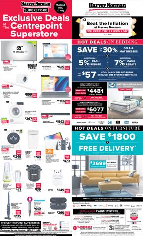 Home & Furniture offers | Centrepoint Furniture Bedding 13 Aug in Harvey Norman | 11/08/2022 - 22/08/2022