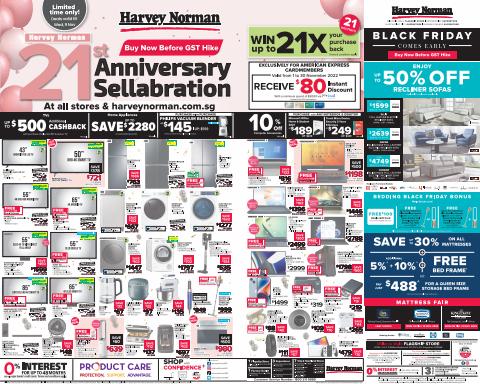 Home & Furniture offers in Singapore | Harvey Norman 21st Anniversary 5 Nov.pdf in Harvey Norman | 04/11/2022 - 30/11/2022