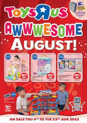 Kids, Toys & Babies offers | Toys"R"Us Singapore - Awwwesome August in Toys R Us | 03/08/2022 - 23/08/2022