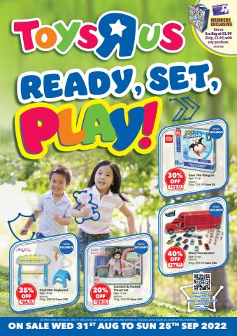 Toys R Us catalogue in Singapore | Toys"R"Us Singapore - Ready, Set, Play! | 31/08/2022 - 25/09/2022