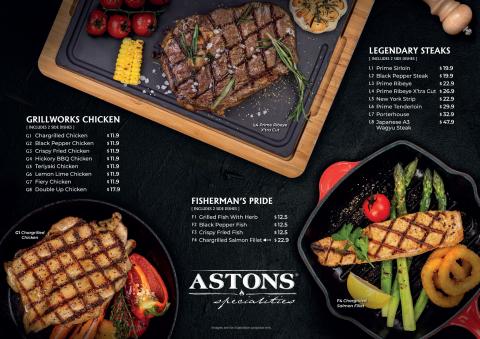 Restaurants offers | Astons Food Menu! in Astons | 17/05/2022 - 31/05/2022