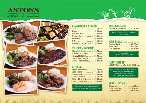 Restaurants offers | Astons promotion in Astons | 16/08/2022 - 19/08/2022