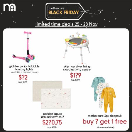 Kids, Toys & Babies offers in Singapore | Offers Mothercare Black Friday in Mothercare | 25/11/2022 - 28/11/2022