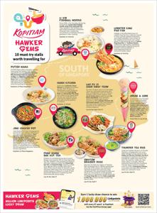 Offer on page 3 of the  Kopitiam hawker gems  catalog of FairPrice
