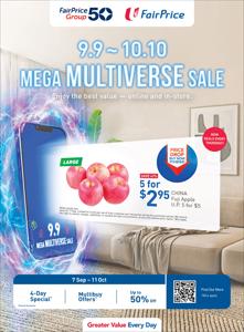 Supermarkets offers |  9.9 ~ 10.10 Mega Multiverse Sale  in FairPrice | 14/09/2023 - 10/10/2023