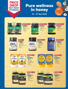 Supermarkets offers in Singapore |  Pure wellness in honey  in FairPrice | 14/09/2023 - 27/09/2023