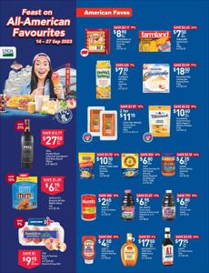 Supermarkets offers |  Feast on All-American Favourites  in FairPrice | 14/09/2023 - 27/09/2023