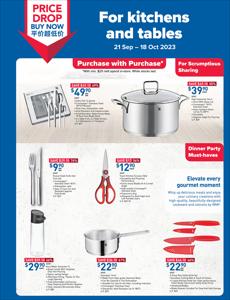 FairPrice catalogue |  For kitchens and tables  | 21/09/2023 - 18/10/2023