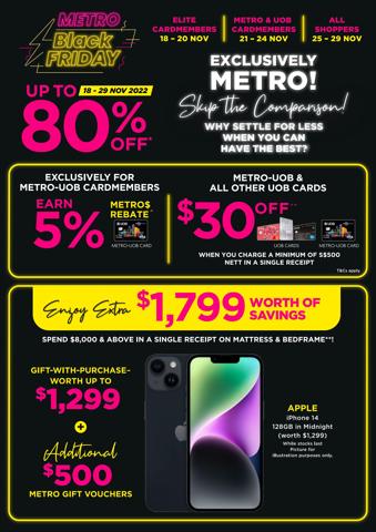 Department Stores offers | Metro promotion in Metro | 22/11/2022 - 29/11/2022