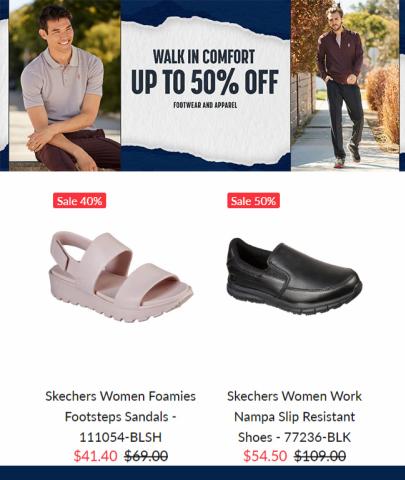 Skechers catalogue | Walk in comfort 50% off | 07/09/2023 - 21/09/2023