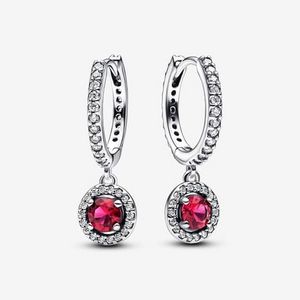 Red Round Sparkling Hoop Earrings offers at S$ 111.3 in Pandora