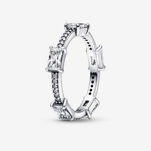 Rectangular Bars Sparkling Pavé Ring offers at S$ 149 in Pandora