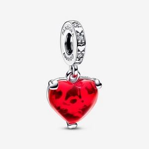 Disney Mickey & Minnie Mouse Kiss Red Murano Glass Dangle Charm offers at S$ 129 in Pandora