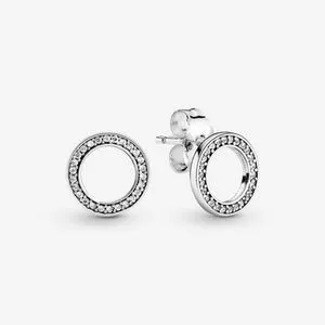 Sparkling Circle Stud Earrings offers at S$ 89 in Pandora