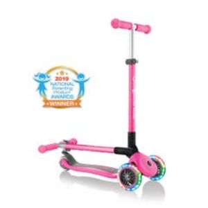 Globber Primo Foldable Lights 3-Wheels Kids Scooter - Deep Pink offers at S$ 95 in Isetan