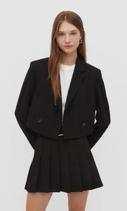 Cropped blazer offers at S$ 35.99 in Stradivarius