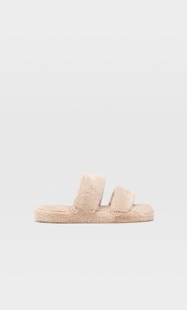 Flat furry sandals offers at S$ 15.99