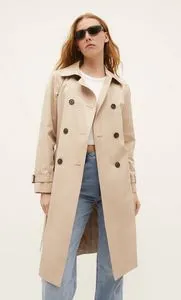 Reinforced trench coat offers at S$ 49.99 in Stradivarius