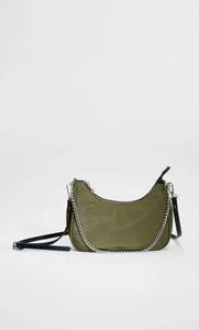 Fabric crossbody bag with chain offers at S$ 15.99 in Stradivarius