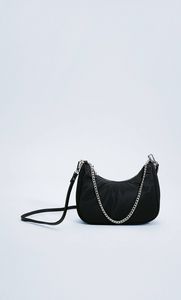 Fabric crossbody bag with chain offers at S$ 15.99 in Stradivarius
