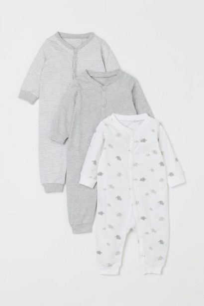 3-pack cotton pyjamas offers at S$ 29.95 in H&M
