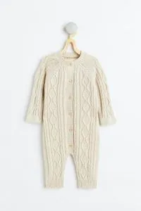Cable-knit romper suit offers at S$ 39.95 in H&M