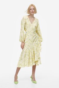 Maxi wrap dress offers at S$ 64.95 in H&M