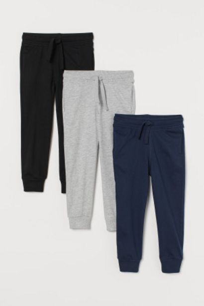3-pack joggers offers at S$ 39.95 in H&M