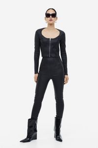 Corset-waist leather leggings offers at S$ 80 in H&M