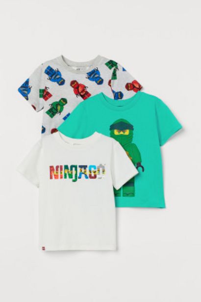 3-pack printed T-shirts offers at S$ 29.95 in H&M