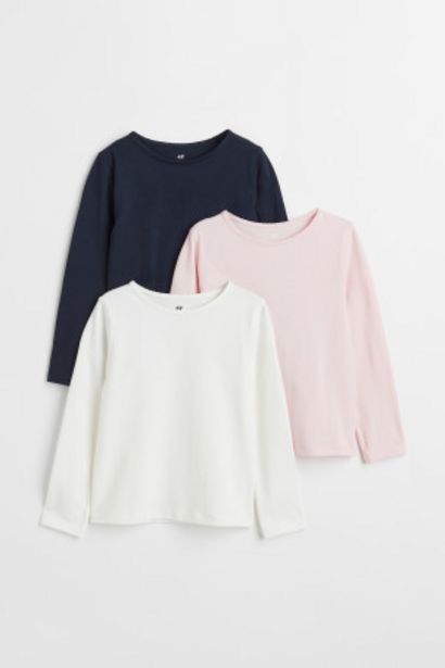 3-pack long-sleeved tops offers at S$ 24.95 in H&M