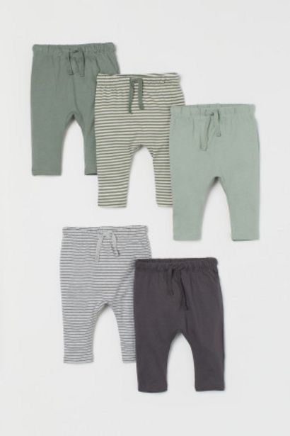 5-pack cotton trousers offers at S$ 39.95 in H&M