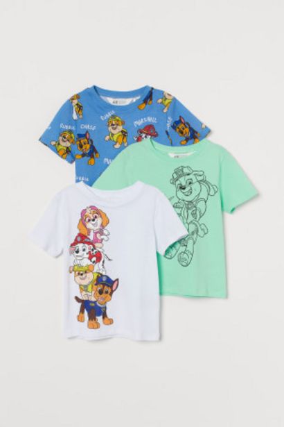 3-pack printed T-shirts offers at S$ 29.95 in H&M