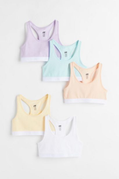 5-pack cotton crop tops offers at S$ 39.95 in H&M