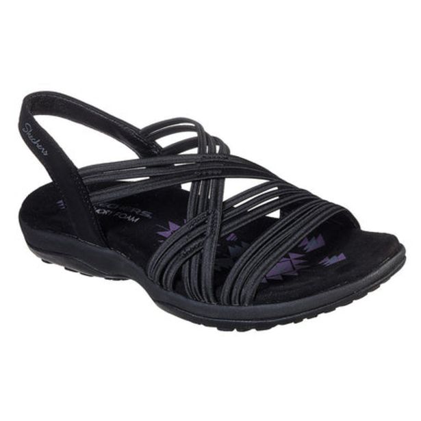 Skechers Womens Reggae Slim Modern Comfort Sandals - 163023-BLK offers at S$ 59 in Skechers