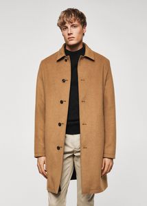 Reversible wool trench coat offers at S$ 149.9 in HE by Mango