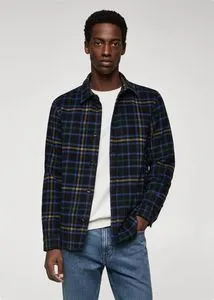 Checked flannel shirt offers at S$ 69.9 in HE by Mango