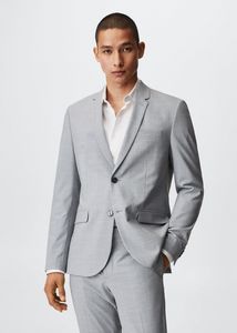 Super slim-fit checked Tailored blazer offers at S$ 115.9 in HE by Mango