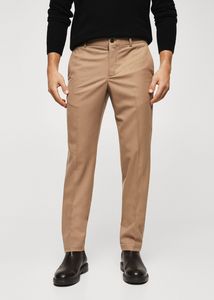 Slim-fit wool trousers offers at S$ 69.9 in HE by Mango