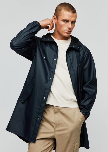 Hooded water-repellent parka offers at S$ 179.9 in HE by Mango