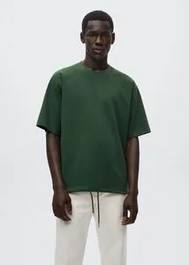 Drawstring cotton t-shirt offers at S$ 19.9 in HE by Mango