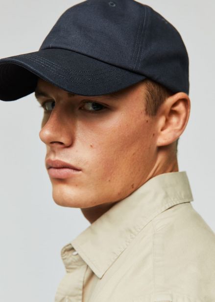 Graphic cotton cap offers at S$ 49.9 in HE by Mango