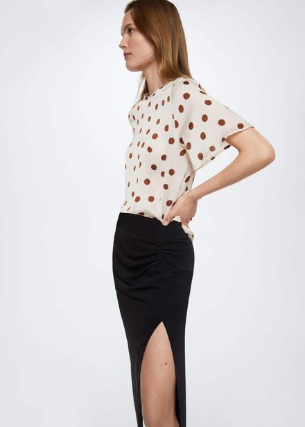Polka-dot print blouse offers at S$ 29.9 in Mango