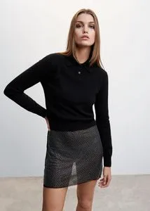 100% cashmere polo neck sweater offers at S$ 199 in Mango