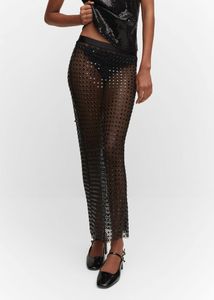 Strass mesh skirt offers at S$ 179.9 in Mango
